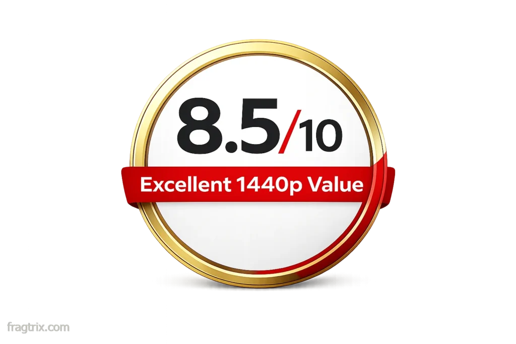 Final review score of 8.5 out of 10 for AMD RX 7700 XT