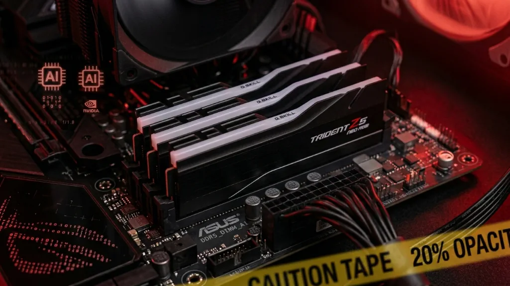 ddr5-6000 cl30 ram kit showing massive price increase from $90 to $520 due to ai memory shortage