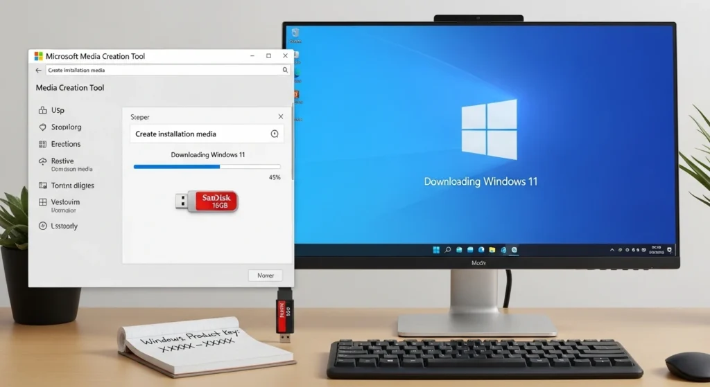 Windows Media Creation Tool creating bootable USB installation drive for fresh SSD install