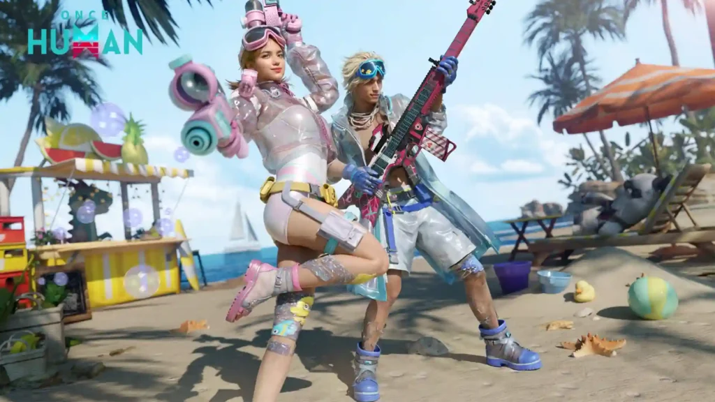 Colorful character cosmetic outfits available in Once Human