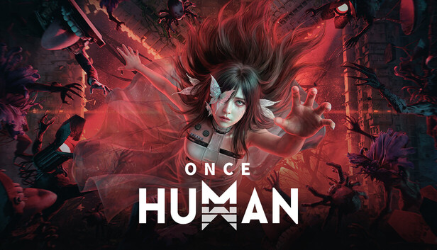 Once Human official key art showing a Meta-Human character surrounded by mutated creatures in a stardust infected world
