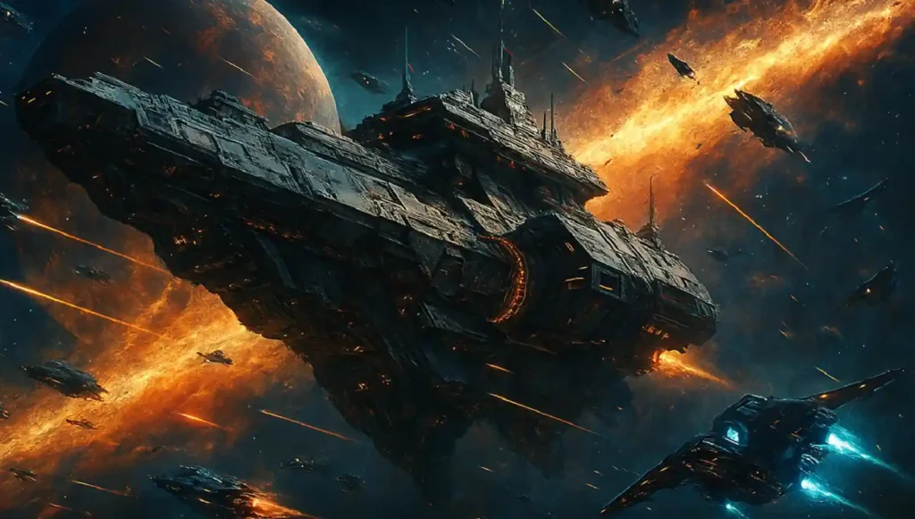 Project Entropy cinematic fleet battle in space RTS MMO